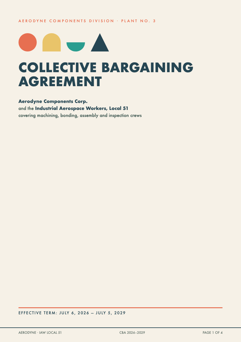 Mid century modern collective bargaining agreement